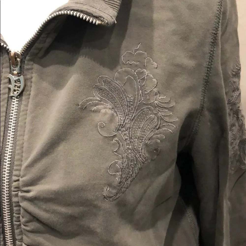 🧥 Vertigo Gray Zip-Up Jacket (Size XL)